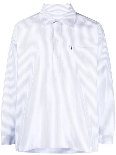 Mackintosh striped long-sleeved shirt Blue SH0259