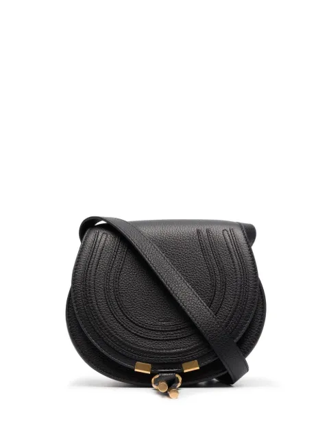 Chloé small Marcie grained leather cross body bag Black CHC22AS680I31001
