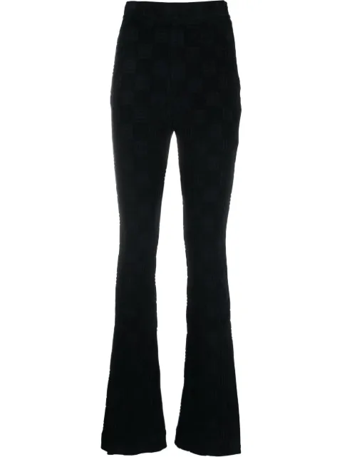 AMBUSH high-waist flared trousers Black BWCH003F22JER0011010