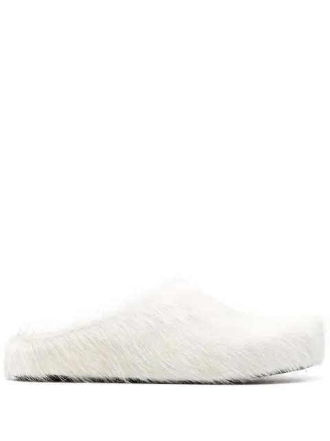 Marni Fussbet Sabot calf-hair slippers White SBMR000600P4122