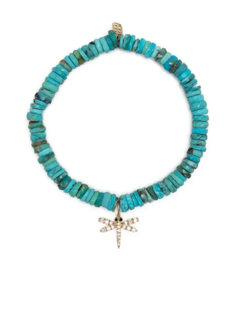 Sydney Evan 14kt yellow gold turquoise beaded bracelet Blue CJP2689BLKY5516