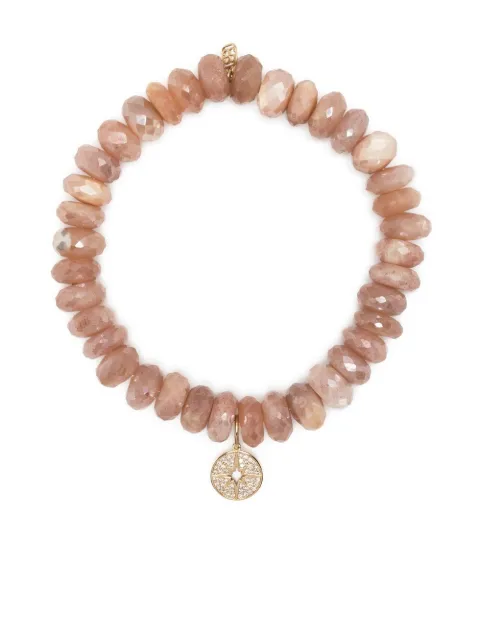 Sydney Evan 14kt yellow gold moonstone beaded bracelet Pink CJP1205Y9109