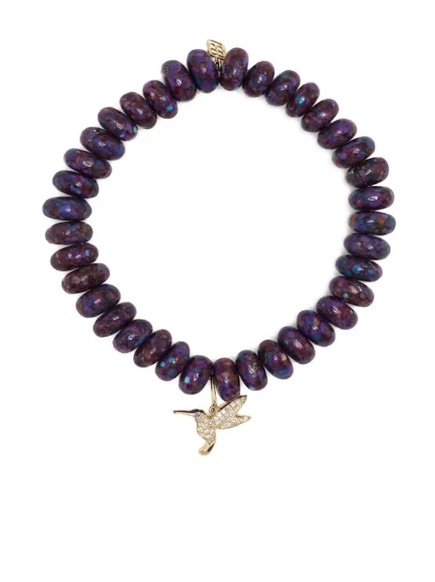 Sydney Evan 14kt yellow gold mohave beaded bracelet Purple CJP2125SY4308