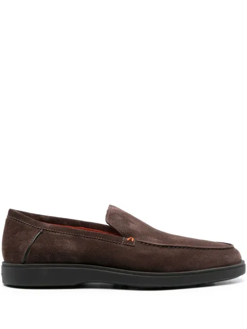 Santoni Drain suede loafers Brown MGDT17824SMOKSVUT50