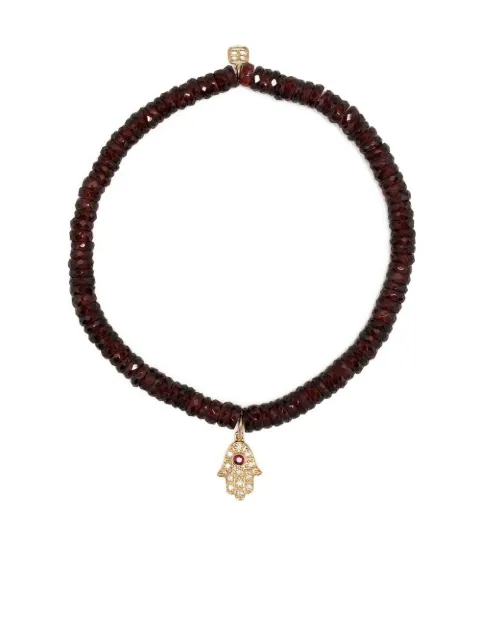 Sydney Evan 14kt yellow gold garnet beaded bracelet Red C11836RY9224