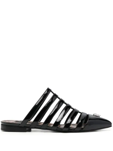 Philipp Plein Vernice skull-stud mules Black SACSWSA0615PLE077N