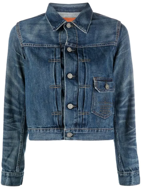 Ralph Lauren RRL stonewashed cropped denim jacket Blue 282880121001