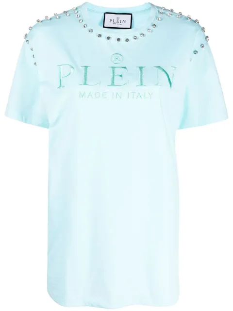 Philipp Plein crystal-embellished short-sleeved T-shirt Blue SACCWTK2725PJY002N