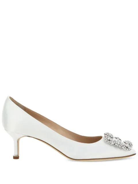 Manolo Blahnik 50mm Hangisi pumps White 9XX0315