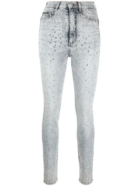 Philipp Plein rhinestone-embellished skinny jeans Blue SACCWDT2268PDE004N