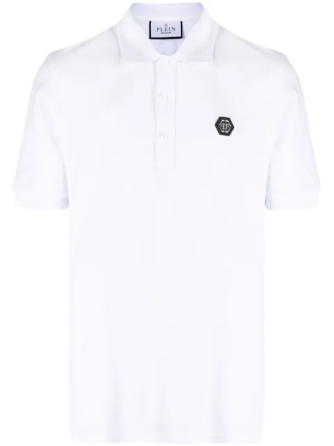 Philipp Plein snake-logo polo shirt White SACCMTK6343PTE003N