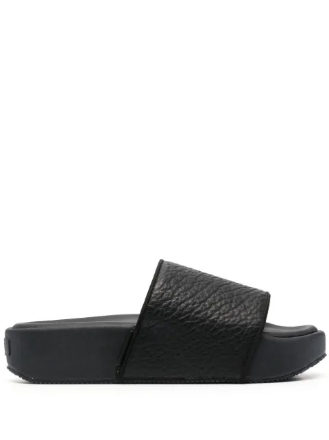 Y-3 pebbled open-toe slides Black HR1940