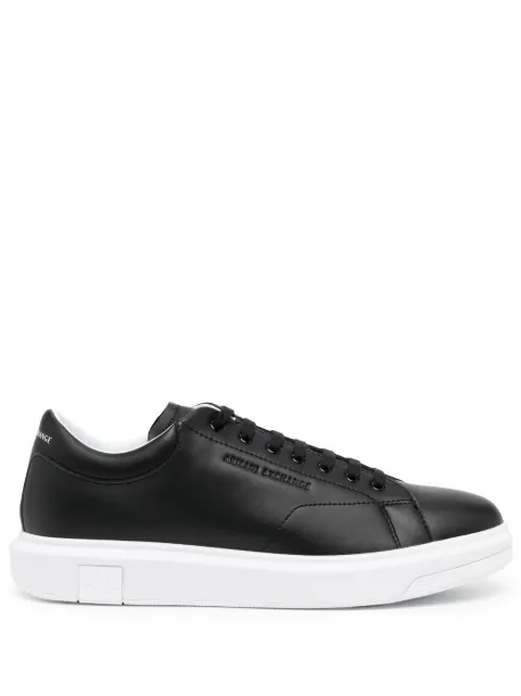 Armani Exchange leather low-top sneakers Black XUX123XV534