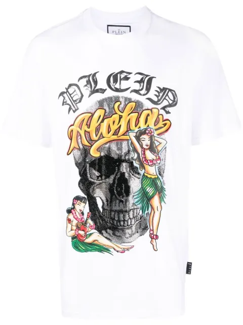 Philipp Plein Hawaii short-sleeve T-shirt White SACCMTK6117PJY002N
