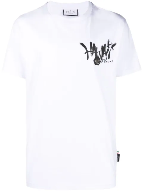 Philipp Plein Hawaii SS cotton T-shirt White SACCMTK6075PJY002N