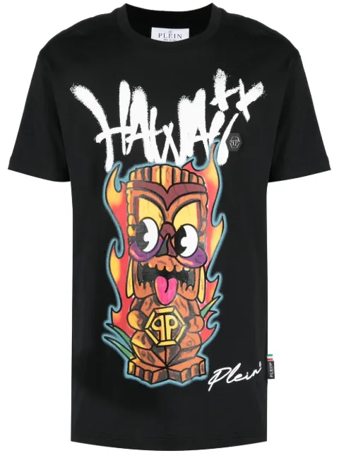 Philipp Plein Pyre graphic T-shirt Black SACCMTK6076PJY002N