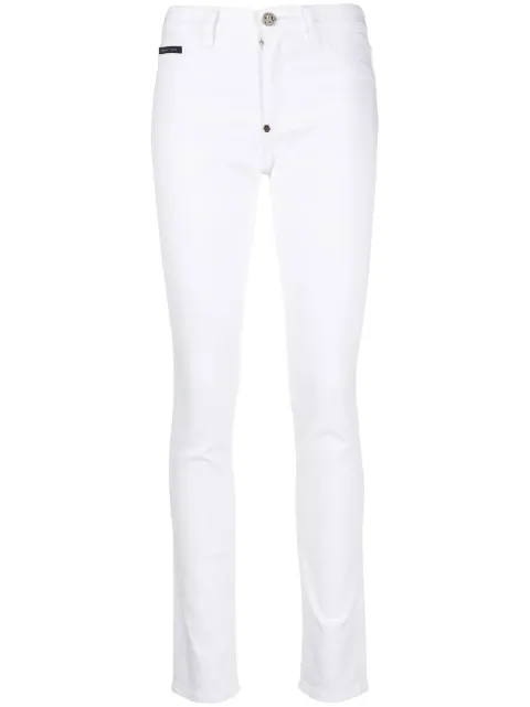 Philipp Plein mid-rise jeggings White SACCWDT2124PDE004N