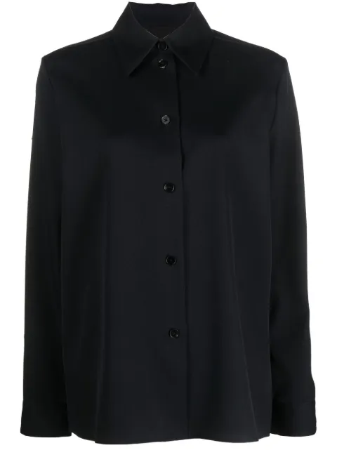 Jil Sander long-sleeve virgin-wool shirt Blue J04DL0004J40003
