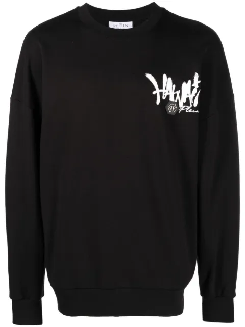 Philipp Plein Hawaii long-sleeve sweatshirt Black SACCMJO0985PJO002N