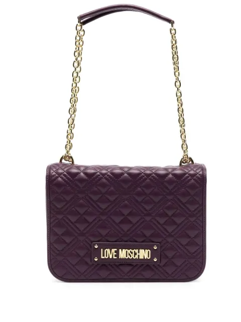 Love Moschino diamond-quilted crossbody bag Purple JC4000PP1FLA0