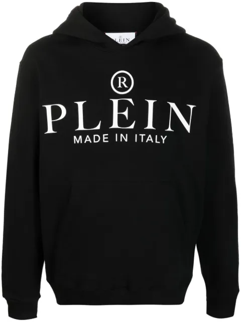 Philipp Plein logo-print hoodie Black SACCMJB2700PJO002N