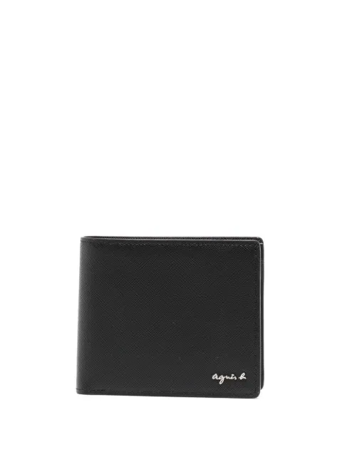 agnès b. logo-plaque leather wallet Black N401VCJ7