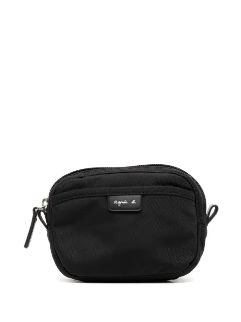 agnès b. curved logo-patch wallet Black O405VNR5