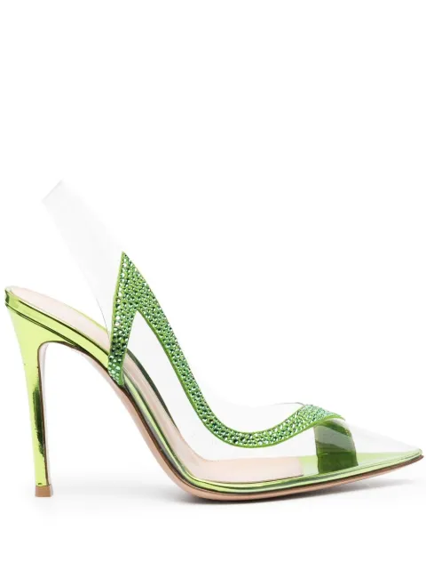 Gianvito Rossi Hortensia 105mm slingback pumps Green G9539615RICPCG