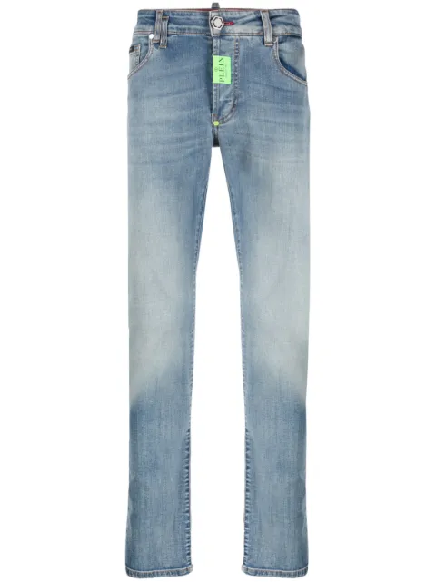 Philipp Plein Hexagon straight leg jeans Blue SACCMDT3114PDE004N