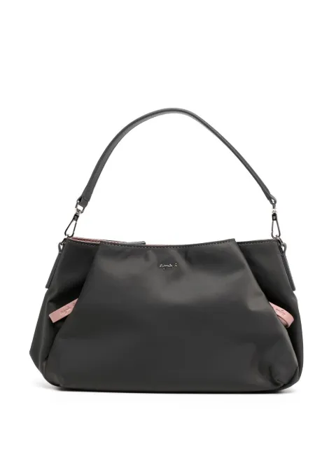 agnès b. logo-plaque satin shoulder bag Grey N818VN01