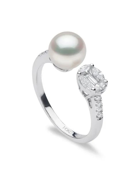 Yoko London 18kt white gold Starlight pearl and diamond ring Silver QYR22947X