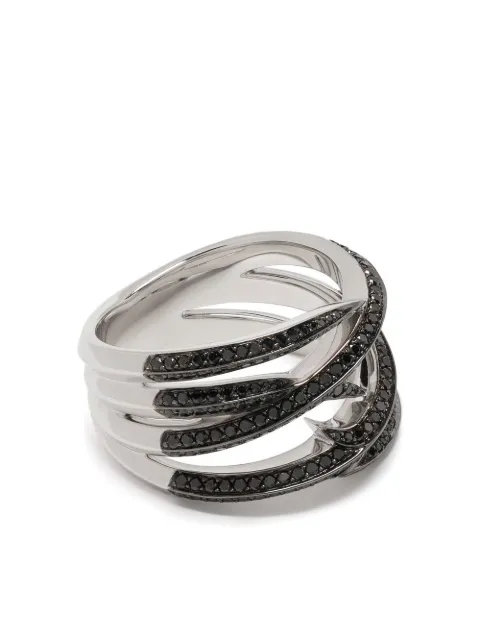 Stephen Webster 18kt white gold Thorn Embrace wrap diamond ring Black 3023272002