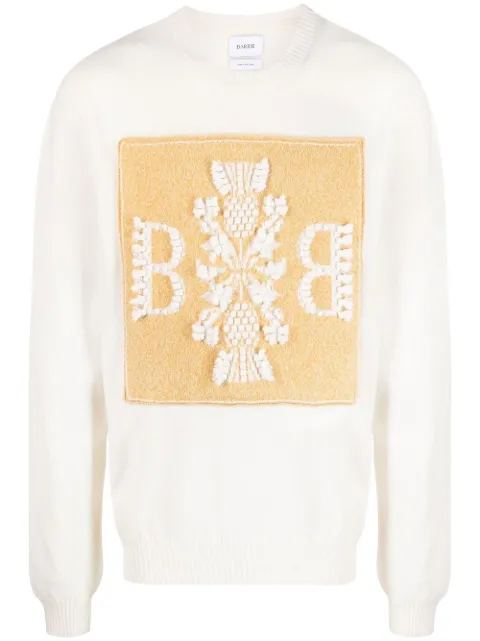 Barrie embroidered cashmere jumper Neutrals C104353