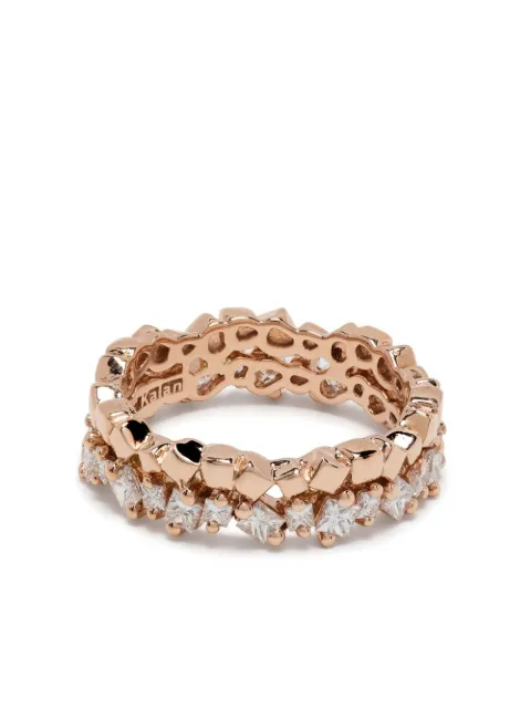 Suzanne Kalan 18kt rose gold diamond eternity band ring Gold GCR102DRG65