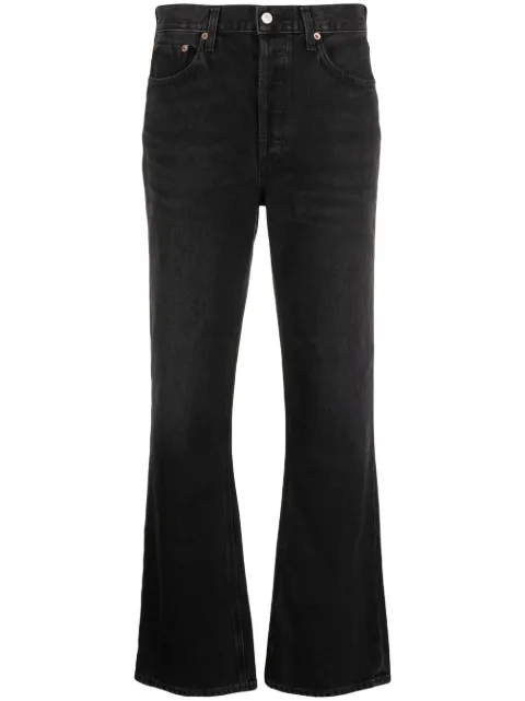 AGOLDE mid-rise straight-leg jeans Black A1801157