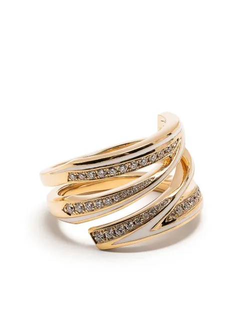 Stephen Webster 18kt yellow gold Vertigo Infinity diamond ring Gold 3021827002