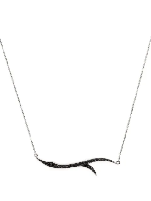 Stephen Webster 18kt white gold Stem diamond necklace Black 3018916