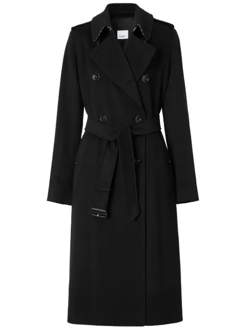 Burberry cashmere Kensington trench coat Black 8058194
