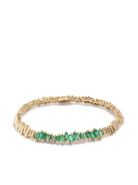 Suzanne Kalan 18kt yellow gold New ID emerald bracelet Green AKB566WYG