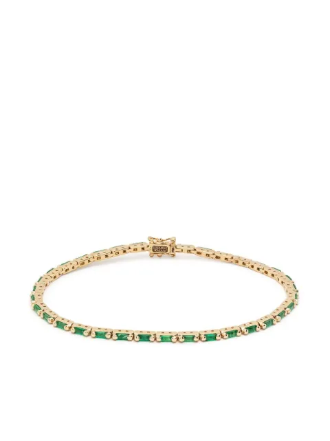 Suzanne Kalan 18kt yellow gold emerald tennis bracelet Green AKB574EYG