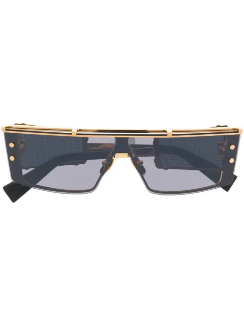 Balmain Eyewear Wonderboy III rectangle-frame sunglasses Black BPS127A145