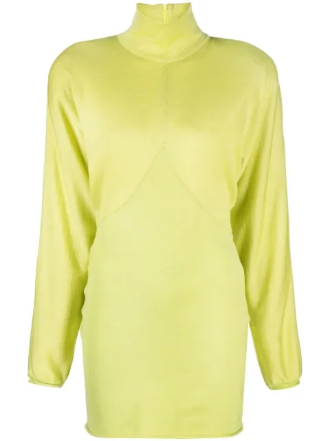 Philosophy Di Lorenzo Serafini draped-sleeve knitted dress Green A04915700