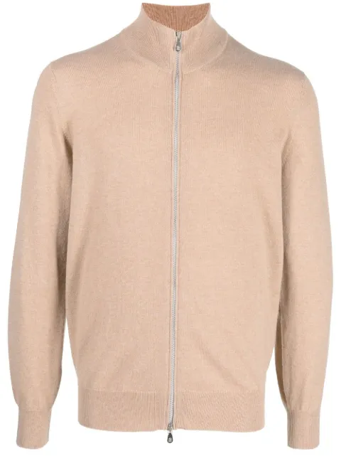 Brunello Cucinelli zip-up cashmere jumper Neutrals M2200106