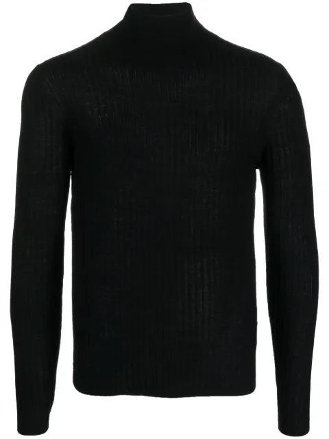 Ballantyne ribbed-knit roll neck sweater Black V2P10516W31
