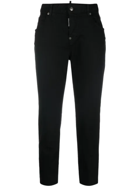 DSQUARED2 mid-rise cropped jeans Black S75LB0663S30733