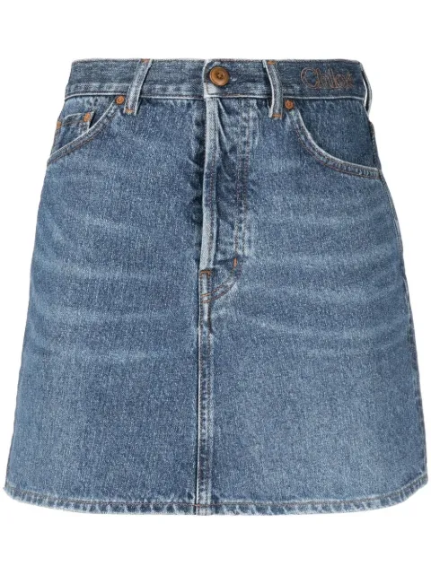Chloé high-waist denim skirt Blue CHC22ADJ5015640X26