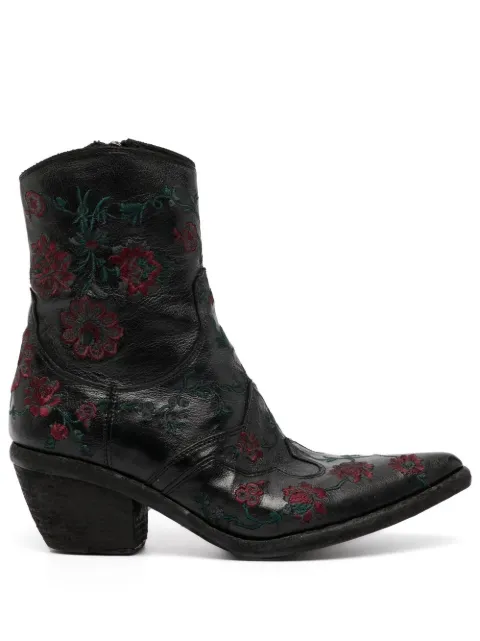 Madison Maison floral-embroidered boots Black 3843C
