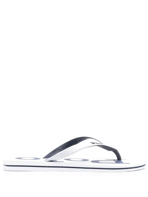 Polo Ralph Lauren logo-print flip-flops White 816830672002