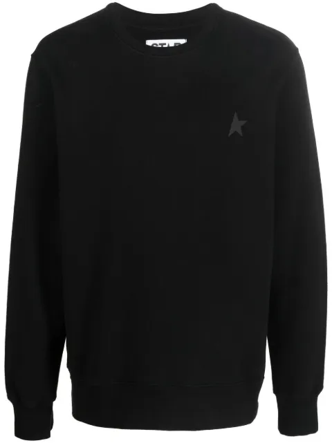 Golden Goose black Archibald Star Collection sweatshirt with tone-on-tone star on the front Black GMP01223P000525