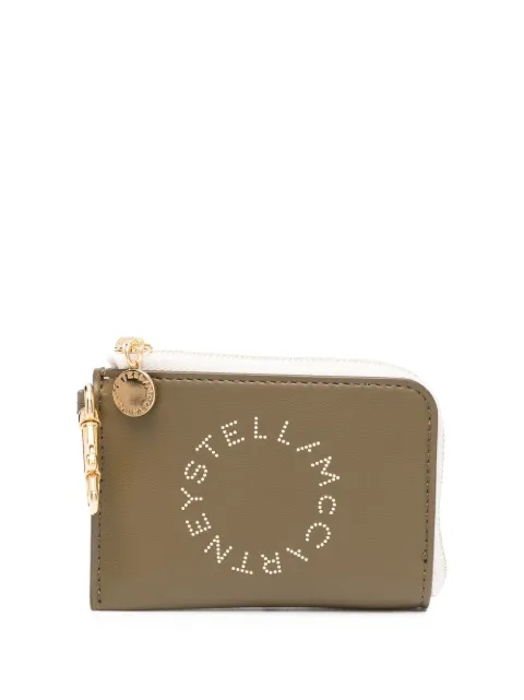 Stella McCartney logo-print zip-fastening wallet Green 7P0007W88563220
